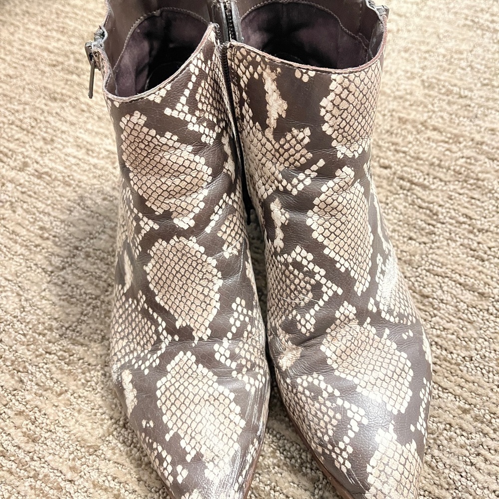 Snakeskin Ankle Boots